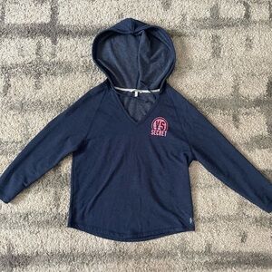 Victoria’s Secret blue hoodie with pink writing